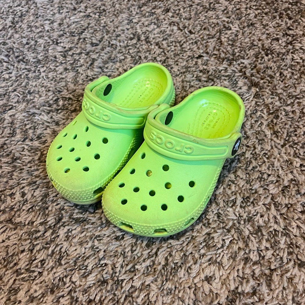Chartreuse crocs
